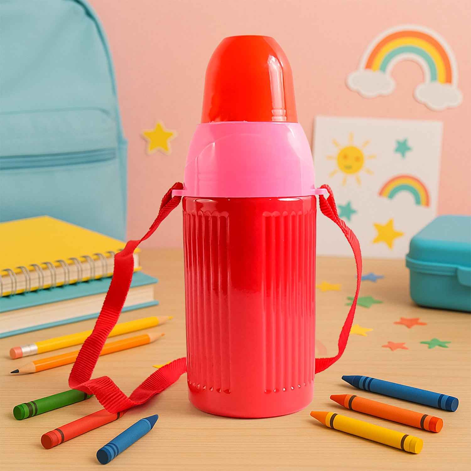 500ml Kids Insulated Plastic Water Bottle (1 Pc)