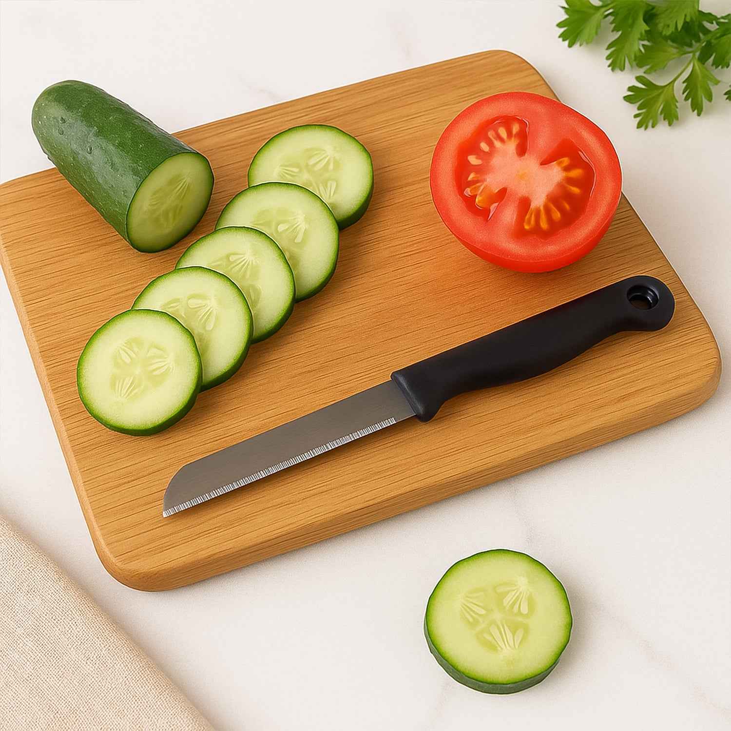 Supermom Stainless Steel Kitchen Laser Knife (10 Pc  Set)