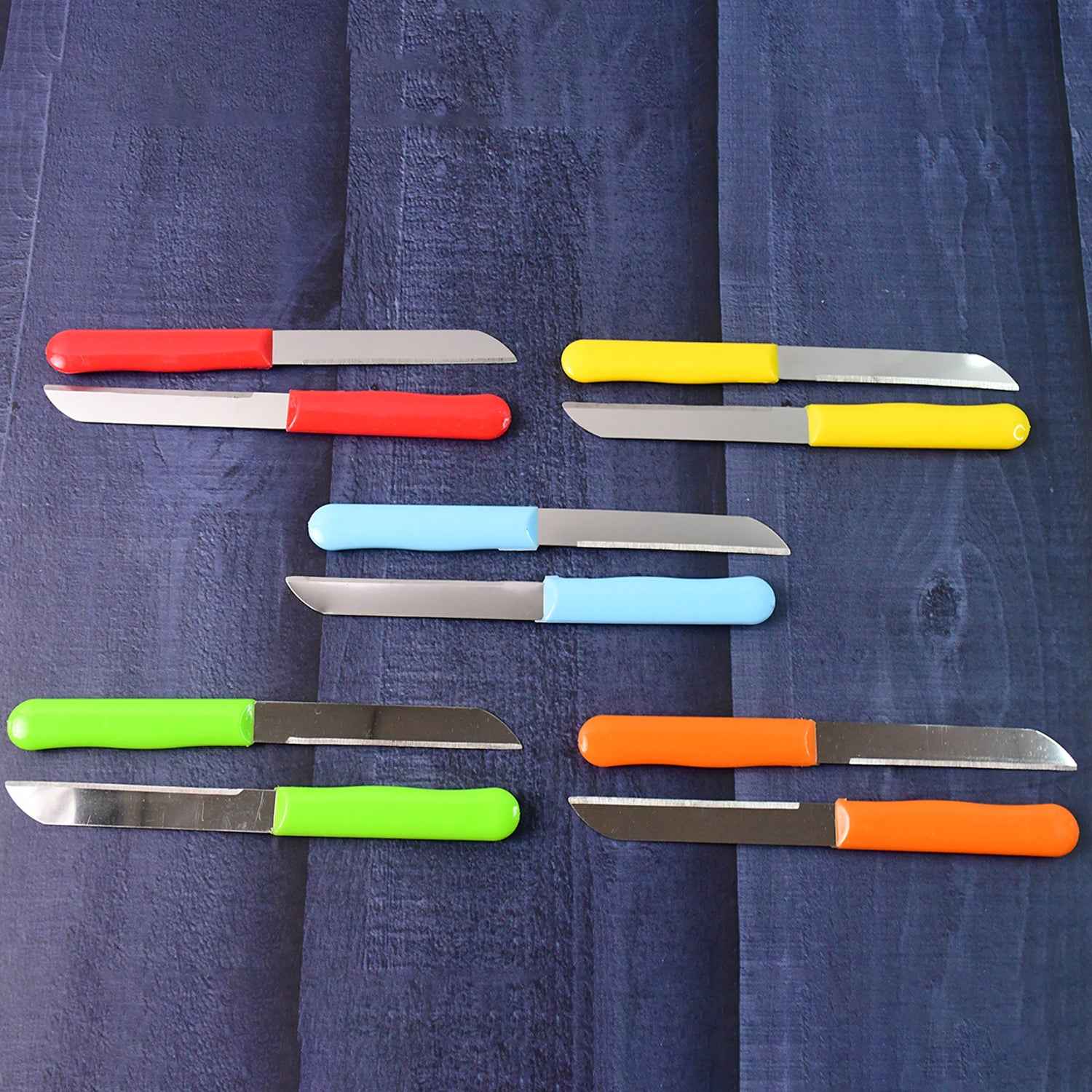 Premium Quality Stainless Steel Handle Plain Knife (10 Pc  1 Set)