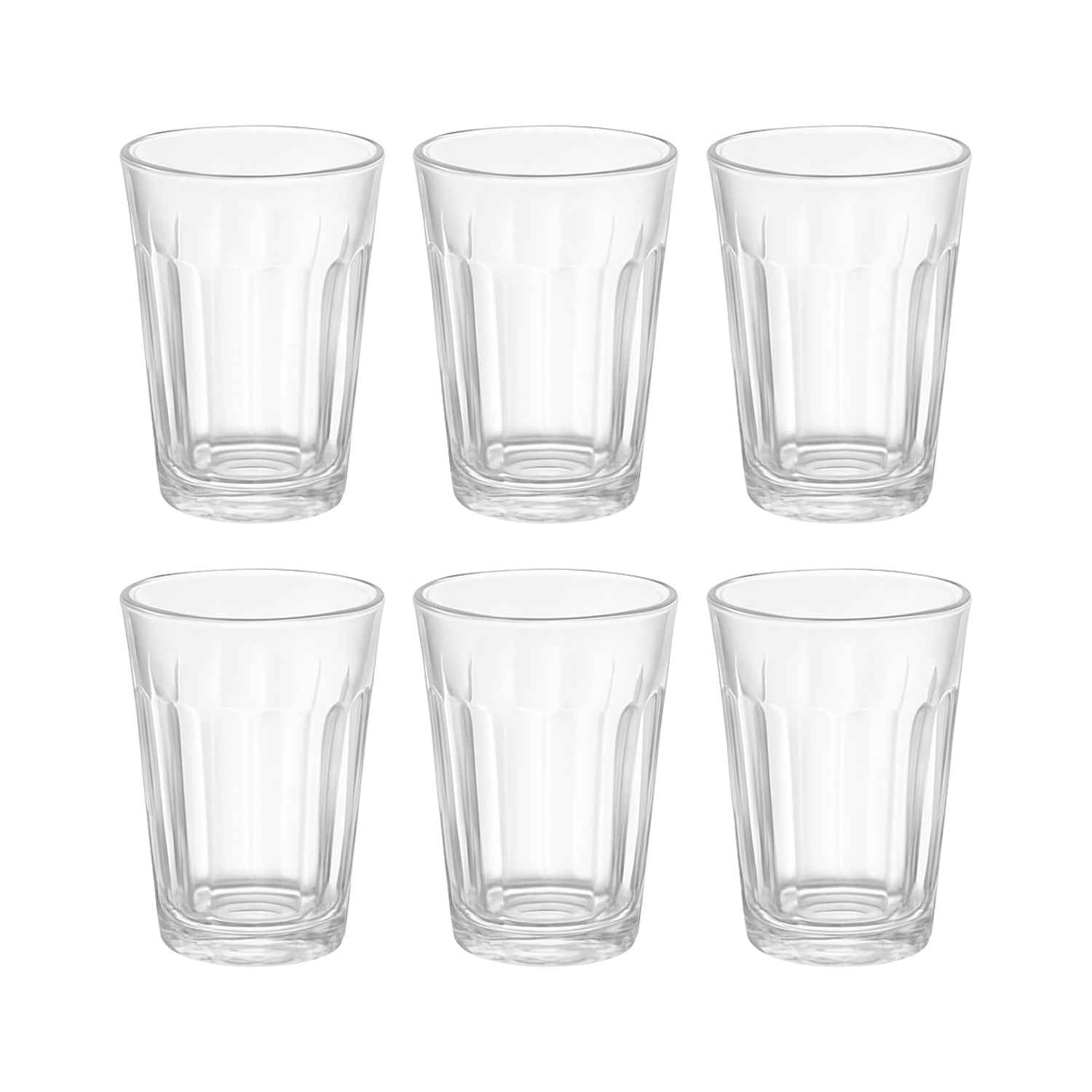 Supermom Plastic Chai Pyali Transparent Tea Glass Set (130ml  6 Pc)