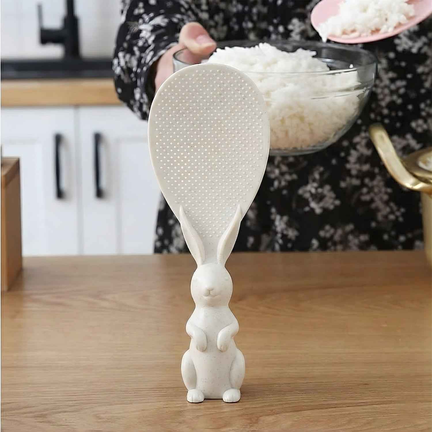 Cute Bunny Handle Non-stick Rice Serving Spoon (1 Pc)