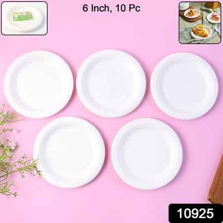 Freshee 6 Inch Round Compostable Bagasse Plate (10 Pcs Pack)