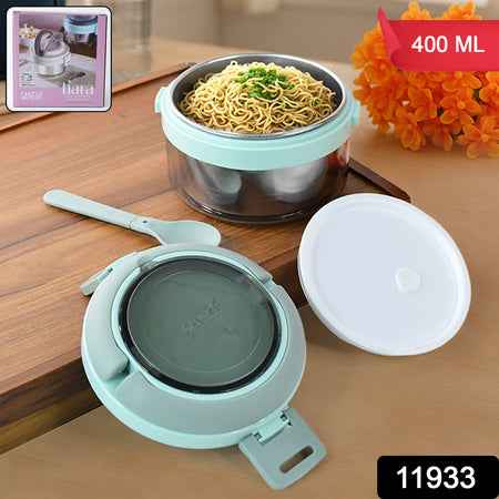 Ganesh Tiara 400ml Stainless Steel Insulated Lunch Box With Leakproof Lid  Folding Spoon