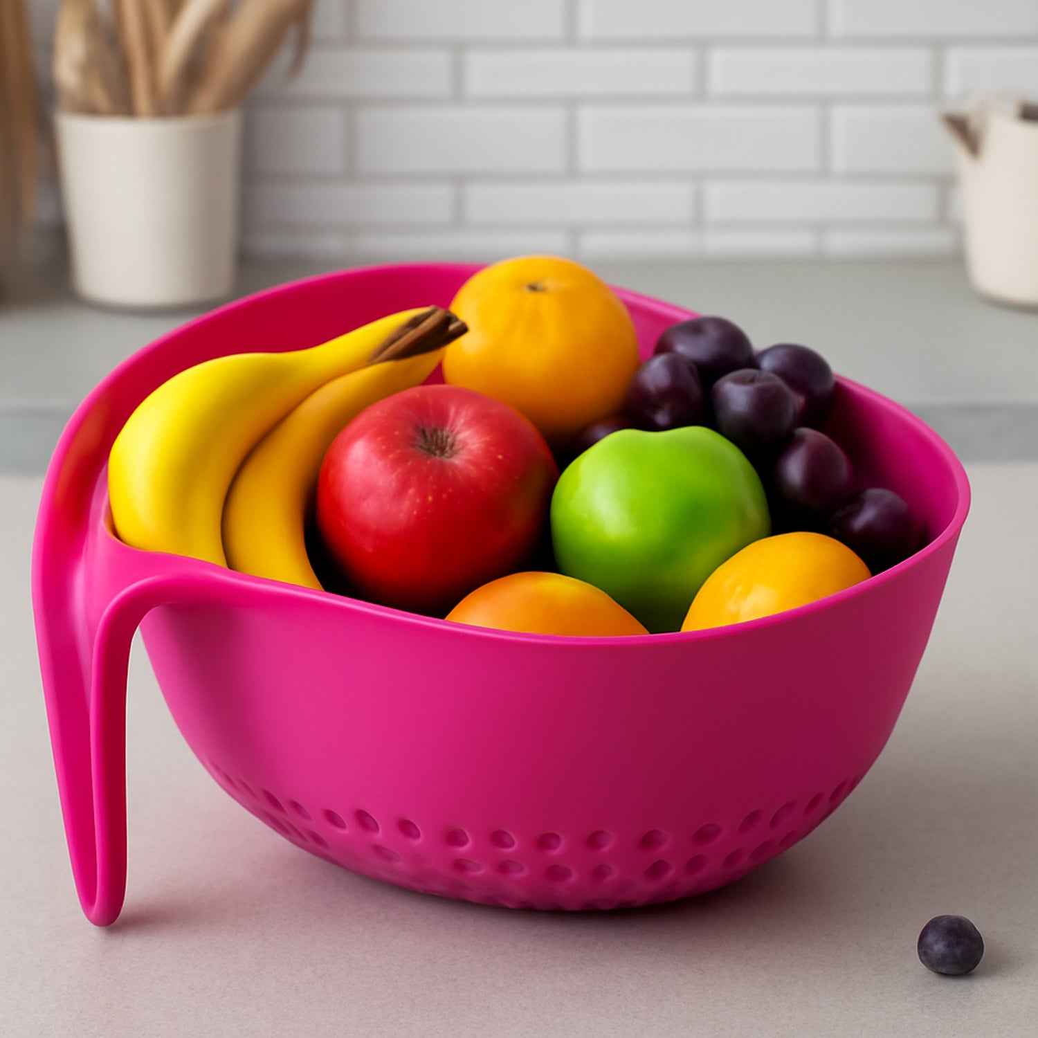 Supermom Premium Multipurpose Triangular Kitchen Colander (1 Pc)