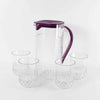Supermom Roma Plastic Jug With Glasses Combo Set (5 Pc)