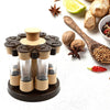 5986  360 Revolving Spice Rack For Kitchen And Dining Table 8 Spice Jars With 120 Ml Condiment Set Herb Seasoning Organizer